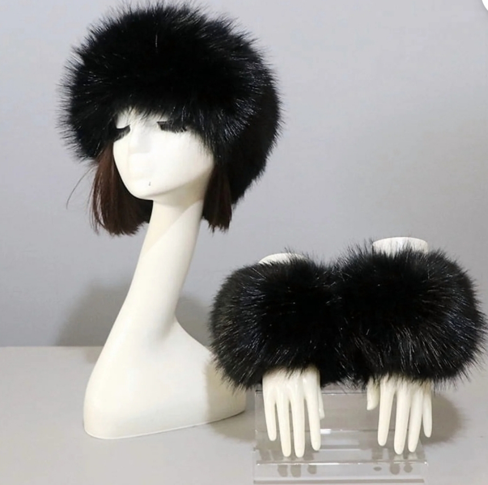Genuine Fur Headbands And Wrist Cuffs